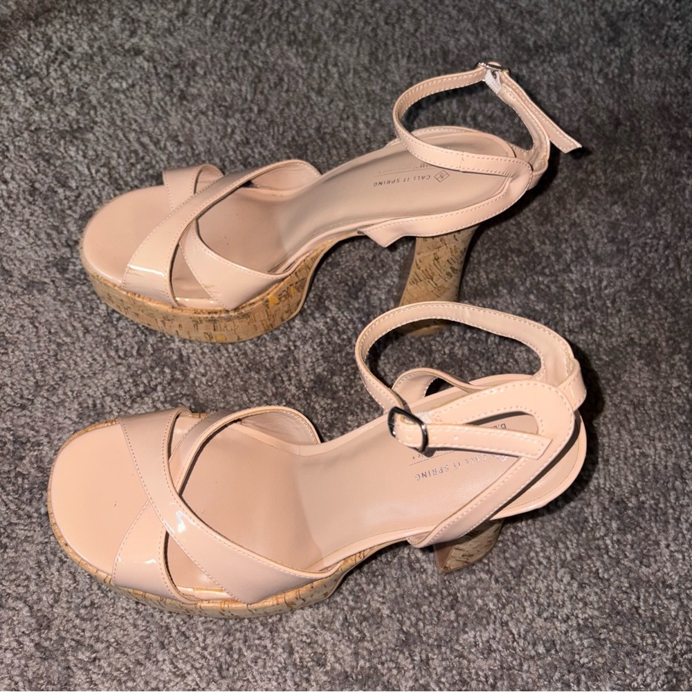 Call It Spring Nude Heels - Picture 2 of 5